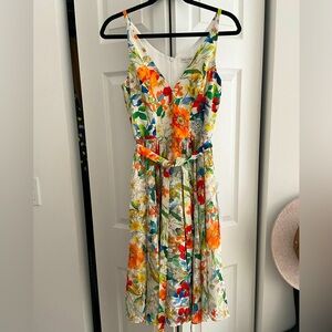 NWT Dress the Population Elisa Floral Fit & Flare Dress